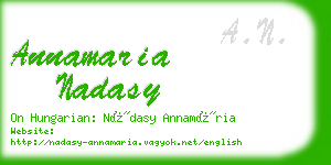 annamaria nadasy business card